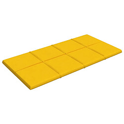 Avis vidaXL Panneaux muraux 12 pcs Jaune 60x30 cm Velours 2,16 m²