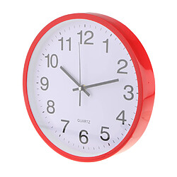 Avis Horloge murale de quartz de 12 ""dia horloge analogique pour la cuisine à la maison chambre deocr rouge