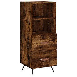 Acheter vidaXL Buffet haut Chêne fumé 34,5x34x180 cm Bois d'ingénierie