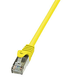 Avis LogiLink Câble Patch, Cat. 5e, F/UTP, 2 m, jaune, gaine en ()