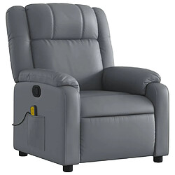 Avis Maison Chic Fauteuil Relax pour salon, Fauteuil de massage inclinable Gris Similicuir -GKD62432