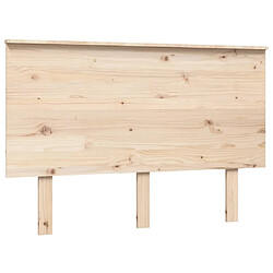 Maison Chic Tête de lit scandinave,Meuble de chambre 124x6x82,5 cm Bois massif de pin -MN51561