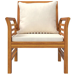 Maison Chic Salon de jardin 5 pcs + coussins - Mobilier/Meubles de jardin - Table et chaises d'extérieur Bois massif d'acacia -MN58772 pas cher