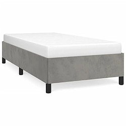 Maison Chic Lit adulte - Lit simple Cadre de lit,Structure du lit Contemporain Gris clair 80x200 cm Velours -MN70699