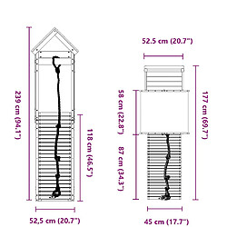 vidaXL Aire de jeux d'extérieur - Bois massif Douglas pas cher