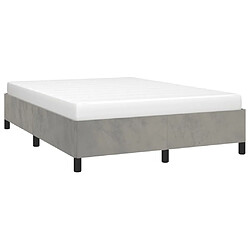 Avis Maison Chic Lit adulte - Lit simple Cadre de lit,Structure du lit Contemporain Gris clair 140x200 cm Velours -MN14736