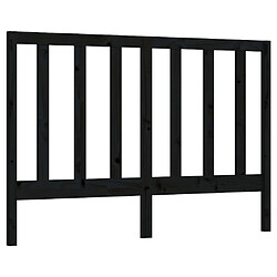 Maison Chic Tête de lit scandinave pour lit adulte,Meuble de chambre Noir 166x4x100 cm Bois massif de pin -MN87723