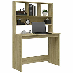 Acheter Maison Chic Bureau solide,Table de travail,Bureau d'ordinateur avec étagères Chêne sonoma 102x45x148 cm -GKD48135