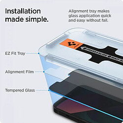 Avis Spigen Sgp Spigen GLAS.TR EZ FIT Privacy - Verre trempé avec filtre de confidentialité pour iPhone 14 / iPhone 13 Pro / iPhone 13 2 pcs