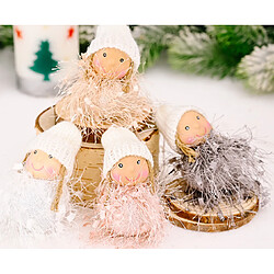 Avis C99 4pcs décoration de Noël décoration de Noël fille moelleuse pendentif rose ornements créatifs poupée pendentif cadeau ornements de Noël