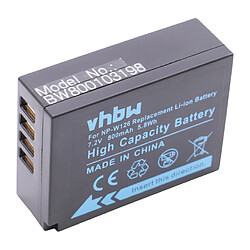 vhbw batterie compatible avec Fuji / Fujifilm X-A2, X-T20, X100F, X-E3, X-A5, X-H1, X-A10, X-T3 appareil photo APRN (800mAh, 7,2V, Li-Ion)