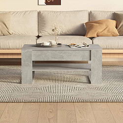 Maison Chic Table basse,Table Console Table d'appoint, Table pour salon Gris béton 102x55x45 cm Bois d'ingénierie -MN79161 pas cher