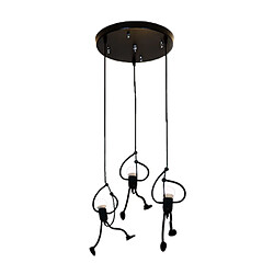 Stoex Créative Suspension Luminaire 3 Homme en Fer Lustre Lampe Design de Petit Gens M