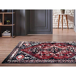 Vente-Unique Tapis oriental vintage - 160 x 230 cm - Rouge et noir - SYLHET