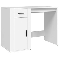 Acheter vidaXL Bureau avec armoire blanc bois d'ingénierie