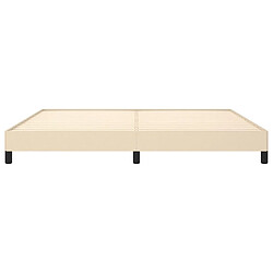 Acheter vidaXL Cadre de lit sans matelas crème 200x200 cm tissu