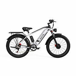 Duotts F26 Vélo Électrique - Moteurs 750W*2 Batterie 840WH 50KM Autonomie - Blanc argenté