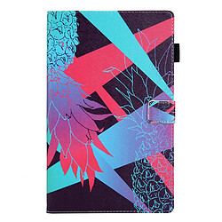 Etui en PU texture croisée avec support et porte-carte Géométrie/ananas pour votre Samsung Galaxy Tab A8 10.5 2021 SM-X200/X205