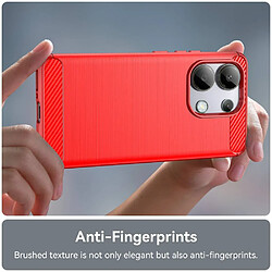 Acheter Htdmobiles Coque pour Xiaomi Redmi Note 13 4G - housse etui silicone gel carbone + film ecran - ROUGE