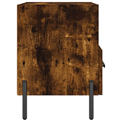 Acheter vidaXL Table de chevet chêne fumé 40x35x47,5 cm bois d’ingénierie