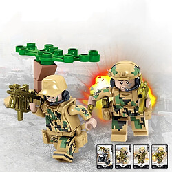 Wewoo Jeu construction DIY Loup Militaire de l'Armée de terre de l'équipe des soldats de l'Arme Building Block jouets éducatifs, tranche d'âge: 6 ans ci-dessus