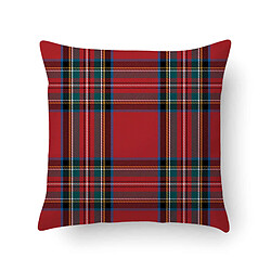 Alter Coussin avec impression numérique, 100% Made in Italy, Coussin de canapé décoratif, amovible et lavable, modèle Tartan - Libera, 40x40x5 cm