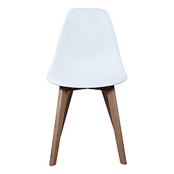 Toilinux 4 Chaises design scandinave à coque Holga - Blanc pas cher