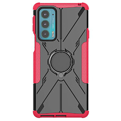 Coque en TPU anti-rayures avec béquille pour votre Motorola Edge 20 - rose