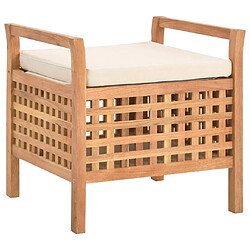 Maison Chic Banc de rangement | Meuble de rangement d'Entrée | Coffres d'Intérieur 49x48x49 cm Bois de noyer massif -MN38833