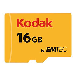 KODAK Micro SDXC 16GB Premium : Vitesse et Fiabilité pour un Stockage Exceptionnel - Noir