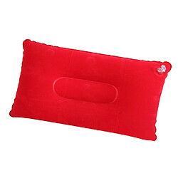 oreiller gonflable voyage coussin de camping voiture voiture appui-tête de plage appui 43x27cm rouge vif pas cher