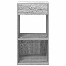 Avis vidaXL Table de chevet avec tiroir sonoma gris 35x34x66,5 cm