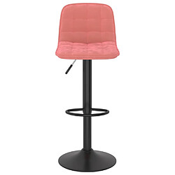 Avis vidaXL Tabourets de bar lot de 2 rose velours