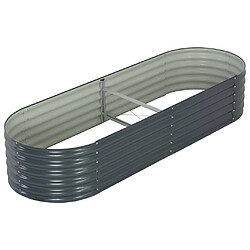 Acheter vidaXL Lit surélevé de jardin 240x80x44 cm Acier galvanisé Gris