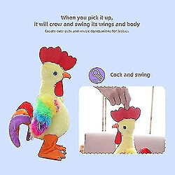 Universal Électrique Crihing Poulets Toy Fun Singing Roosters en peluche Toy anniversaire cadeau,