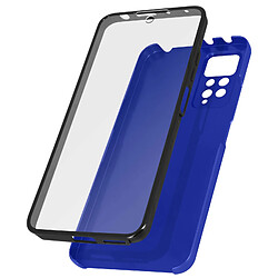 Avizar Coque Intégrale pour Xiaomi Redmi Note 11 Pro 5G Dos Rigide et Avant Souple bleu