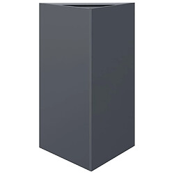 vidaXL Jardinière anthracite triangulaire 50x43x75 cm acier