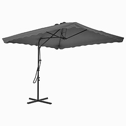 Maison Chic Parasol Jardin | Parasol d'extérieur avec mat en acier 250 x 250 cm Anthracite - GKD86161