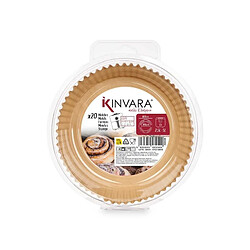 Avis Kinvara Papier pour friteuse à air 20 x 20 x 4 cm Lot Rond 20 Pièces (24 Unités)