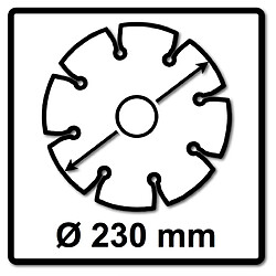 Makita Diamak Disque diamanté pour le ponçage de la pierre et du béton - 230 mm - 22,23 mm, 1 pc. ( D-61145 )