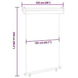 vidaXL Auvent latéral de balcon 122x250 cm Marron pas cher