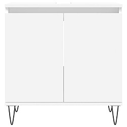 Avis vidaXL Armoire de salle de bain blanc 58x33x60 cm bois d'ingénierie