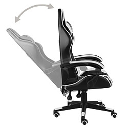 Acheter Maison Chic Fauteuil de jeux vidéo,Fauteuil Gamer du Bureau Noir et blanc Similicuir -MN60344