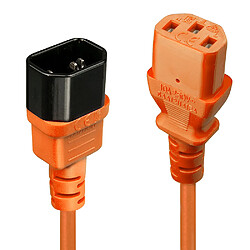 Lindy 30473 câble électrique Noir, Orange 0,5 m Coupleur C14 Coupleur C13