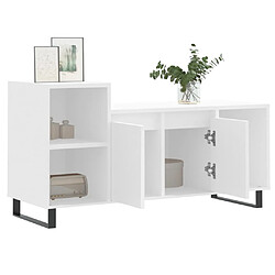 Avis vidaXL Meuble TV Blanc 100x35x55 cm Bois d'ingénierie