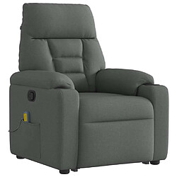 Avis vidaXL Fauteuil de massage inclinable Gris foncé Tissu