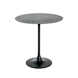 Pegane Table d'appoint coloris noir en acier - H 46 x Ø 45 cm