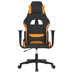 Avis Maison Chic Chaise de jeu, Chaise gaming de massage, Fauteuil gamer d'ordinateur,Chaise de Bureau Noir et orange Tissu -GKD98657