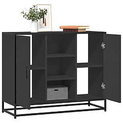 vidaXL Buffet noir 92x35x76 cm bois d’ingénierie