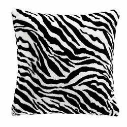 Paris Prix Housse de Coussin Zebrella 40x40cm Noir & Blanc